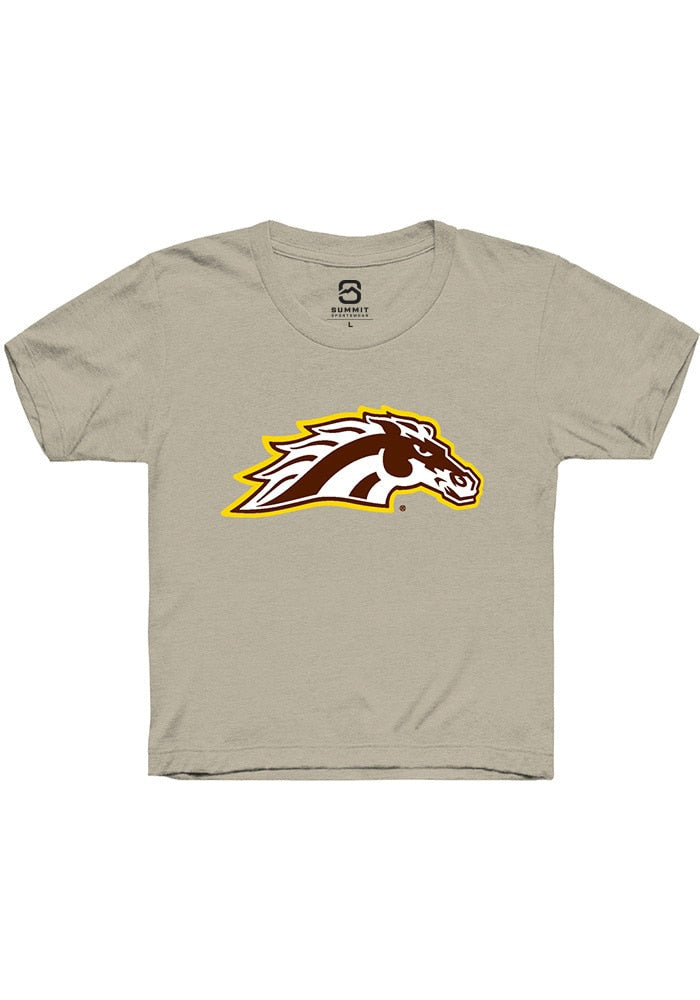 Western Michigan Broncos Youth Tan Primary Logo Short Sleeve T-Shirt