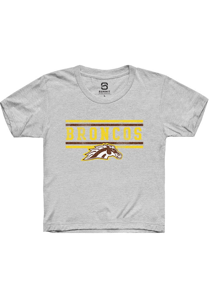 Western Michigan Broncos Youth Ash Bars Short Sleeve T-Shirt