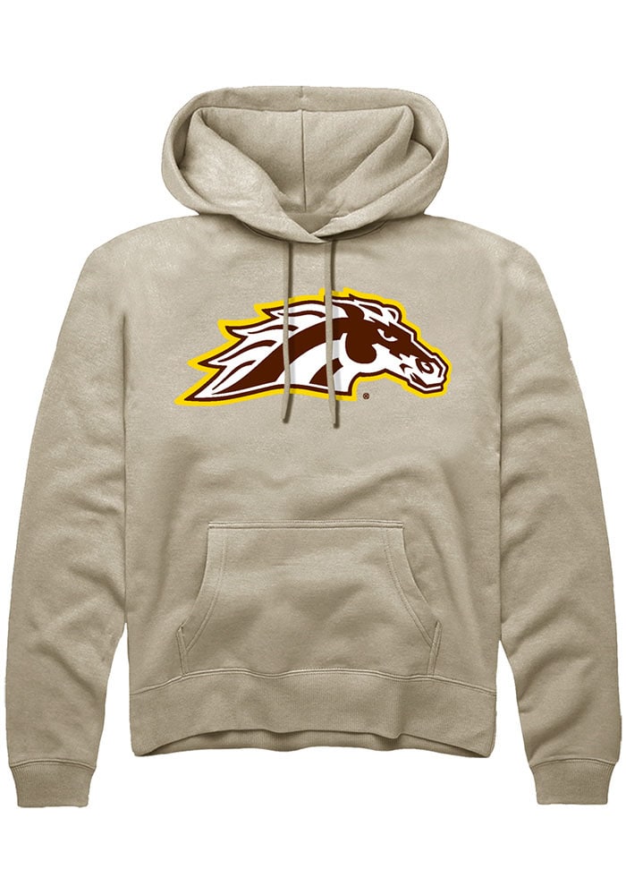 Western Michigan Broncos Mens Tan Primary Logo Long Sleeve Hoodie