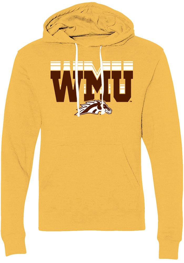 Western Michigan Broncos Mens Gold Repeat Long Sleeve Hoodie