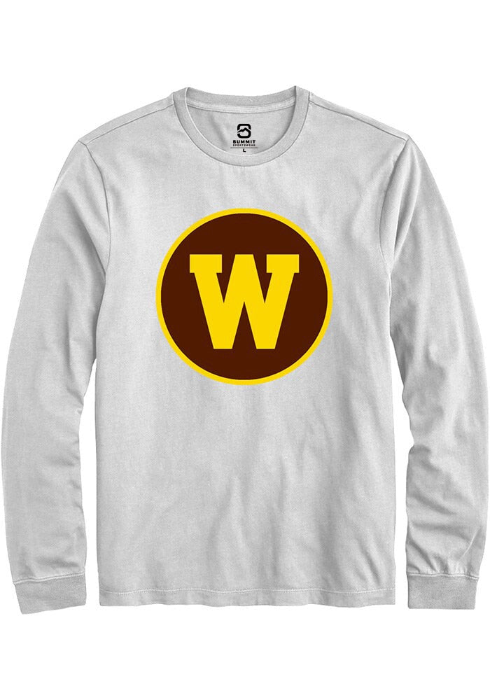 Western Michigan Broncos White Alt Logo Long Sleeve T-Shirt