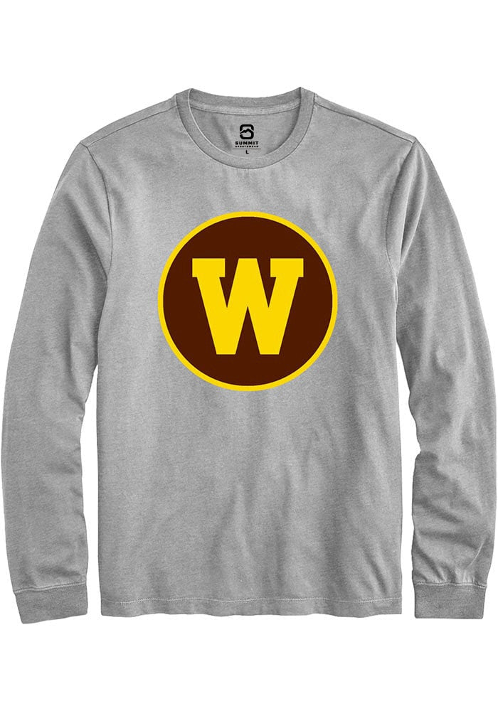 Western Michigan Broncos Grey Alt Logo Long Sleeve T-Shirt