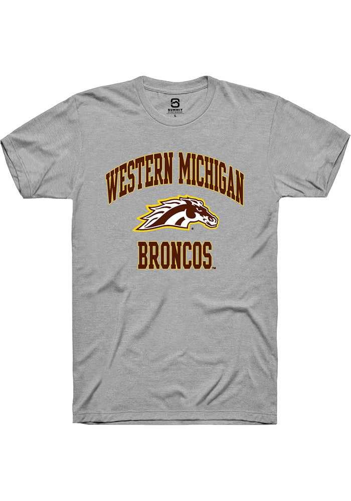 Western Michigan Broncos Grey Number 1 Neutral Short Sleeve T-Shirt