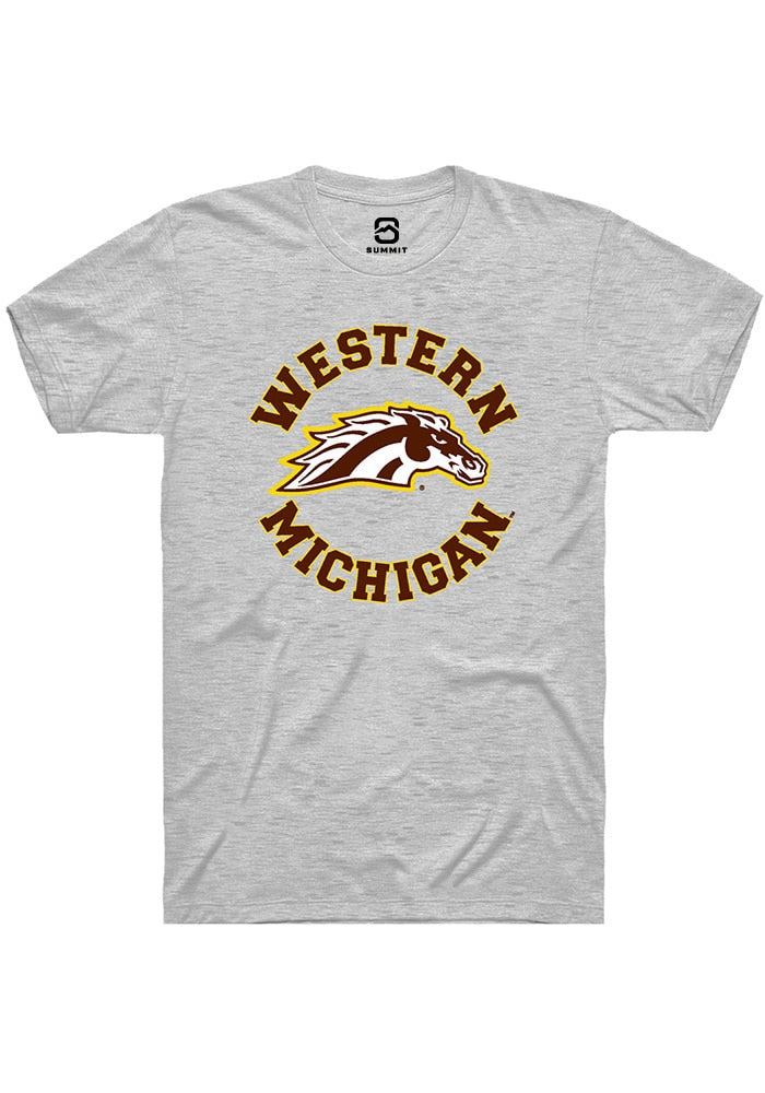 Western Michigan Broncos Ash Circle Short Sleeve T-Shirt