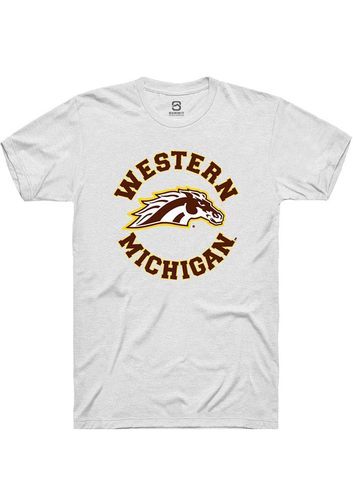 Western Michigan Broncos White Circle Short Sleeve T-Shirt