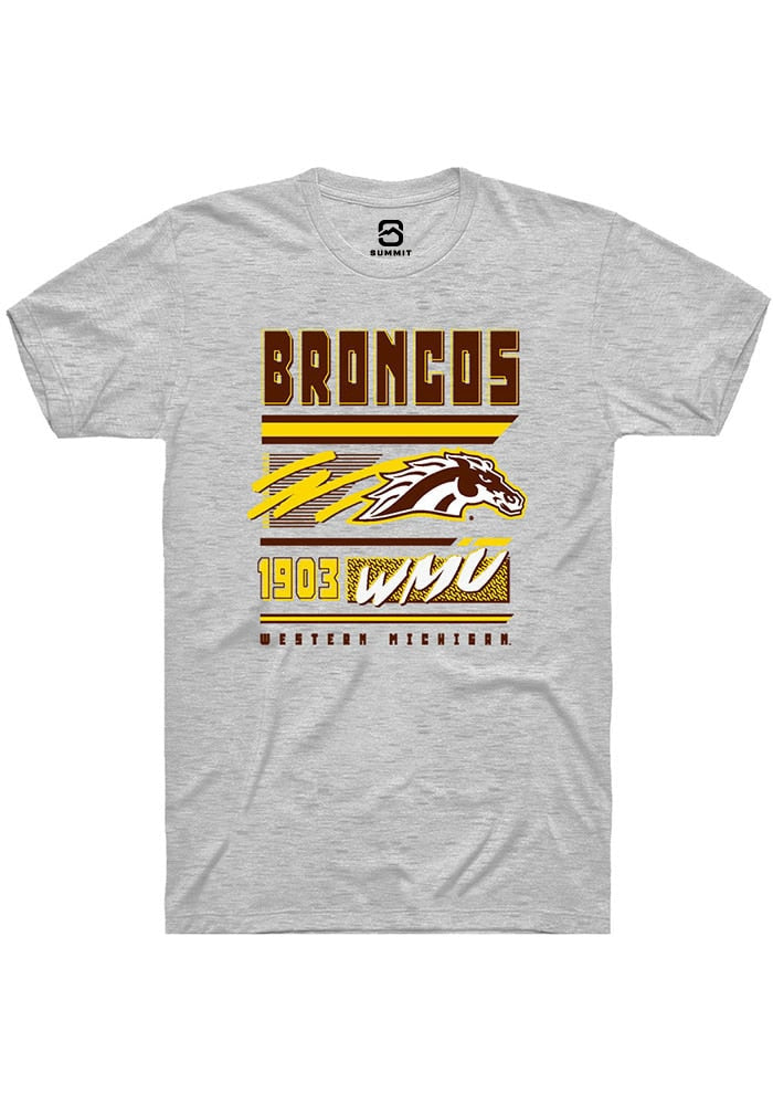 Western Michigan Broncos Ash Retro Short Sleeve T-Shirt