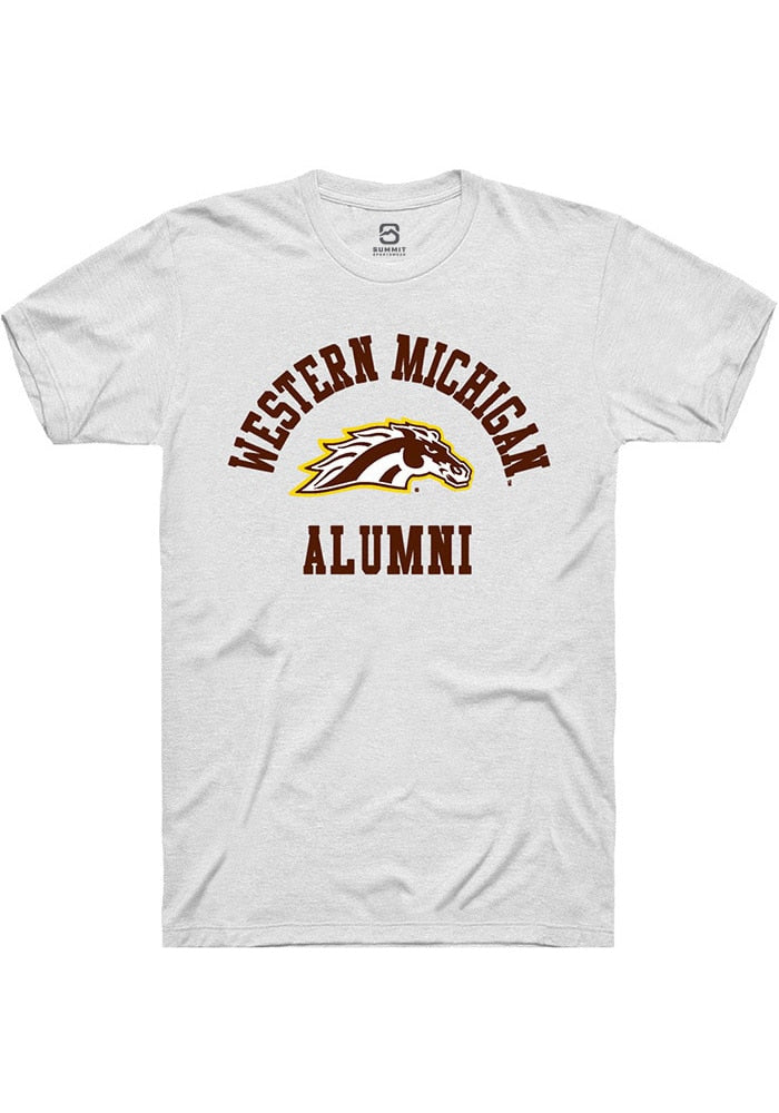 Western Michigan Broncos White Alumni Arch Short Sleeve T-Shirt
