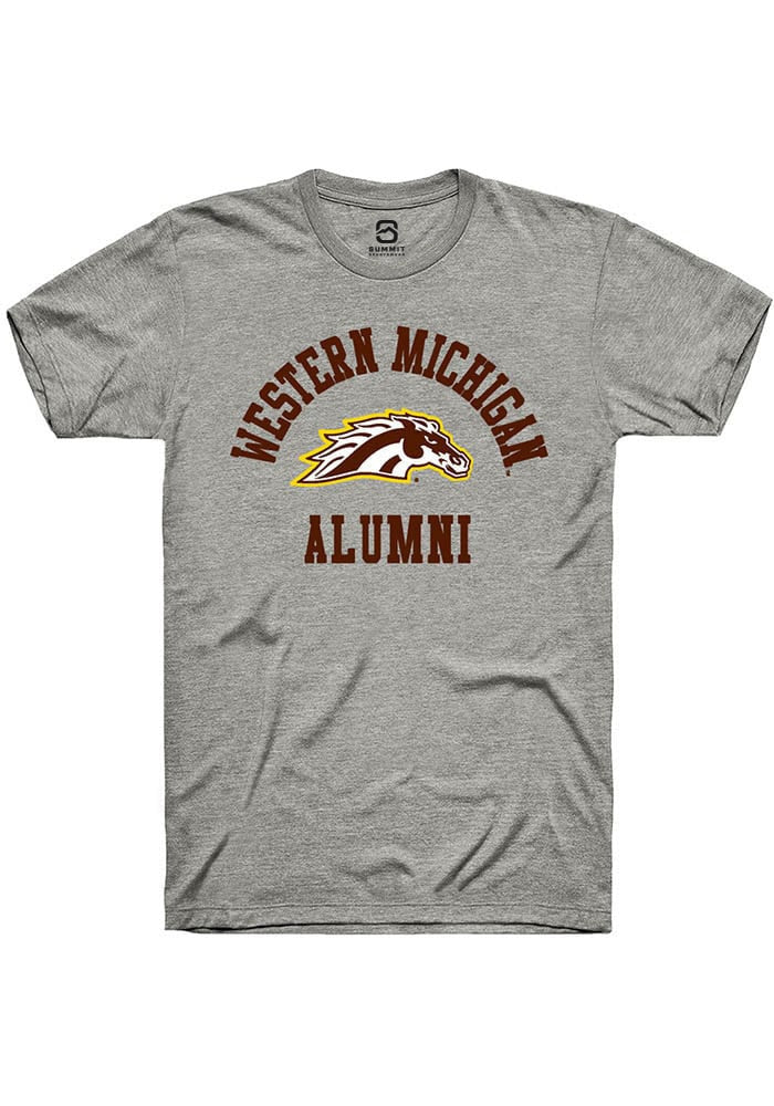 Western Michigan Broncos Grey Alumni Arch Short Sleeve T-Shirt