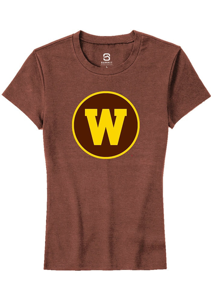 Western Michigan Broncos Womens Brown Alt Logo Short Sleeve T-Shirt