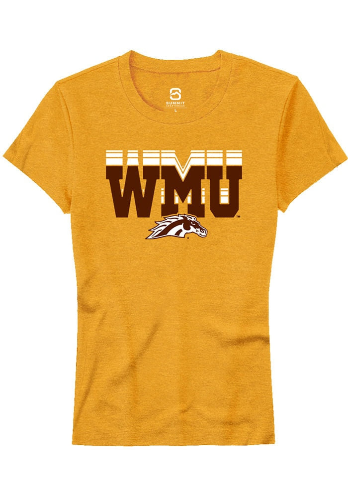 Western Michigan Broncos Womens Gold Repeat Short Sleeve T-Shirt