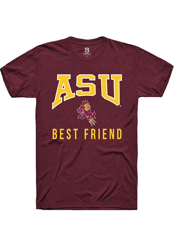 Arizona State Sun Devils Maroon Best Friend Short Sleeve T-Shirt