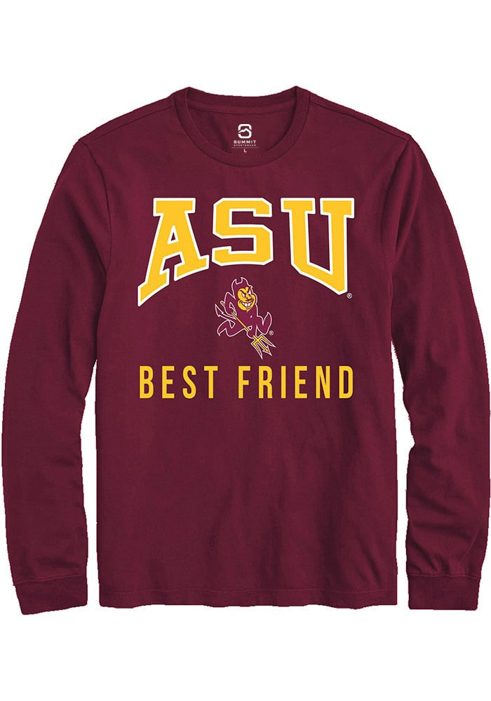Arizona State Sun Devils Maroon Best Friend Long Sleeve T-Shirt