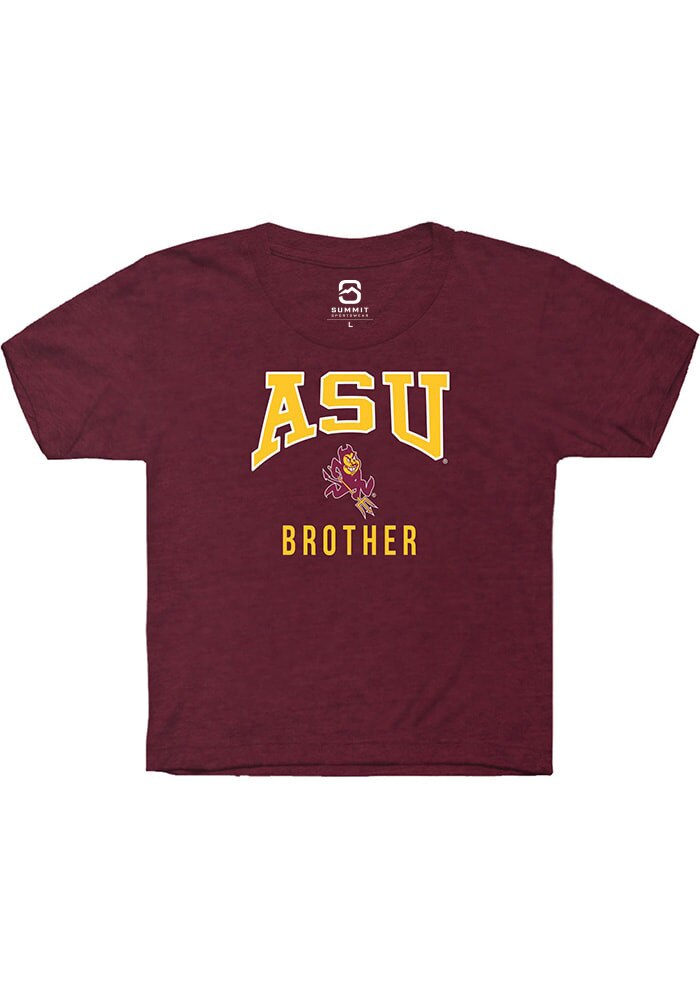 Arizona State Sun Devils Youth Maroon Brother Short Sleeve T-Shirt