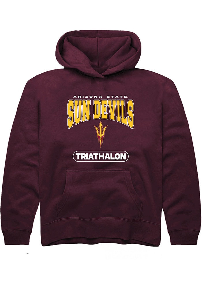 Arizona State Sun Devils Youth Maroon Triathalon Long Sleeve Hoodie