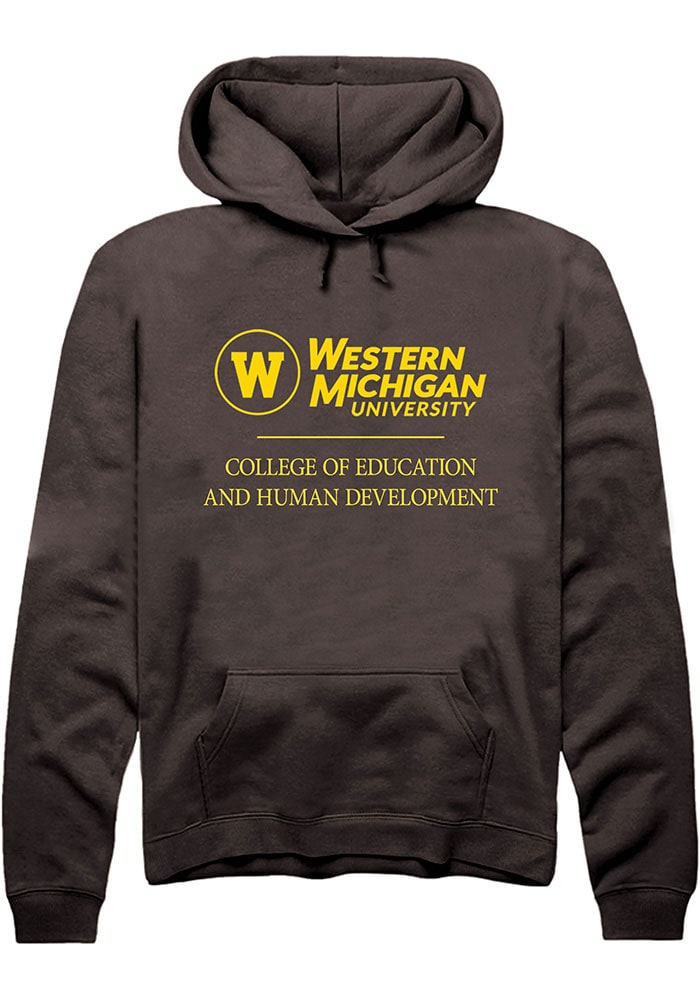 Western Michigan Broncos Mens Brown College of Education and Human Development Logo Long Sleeve Hoodie