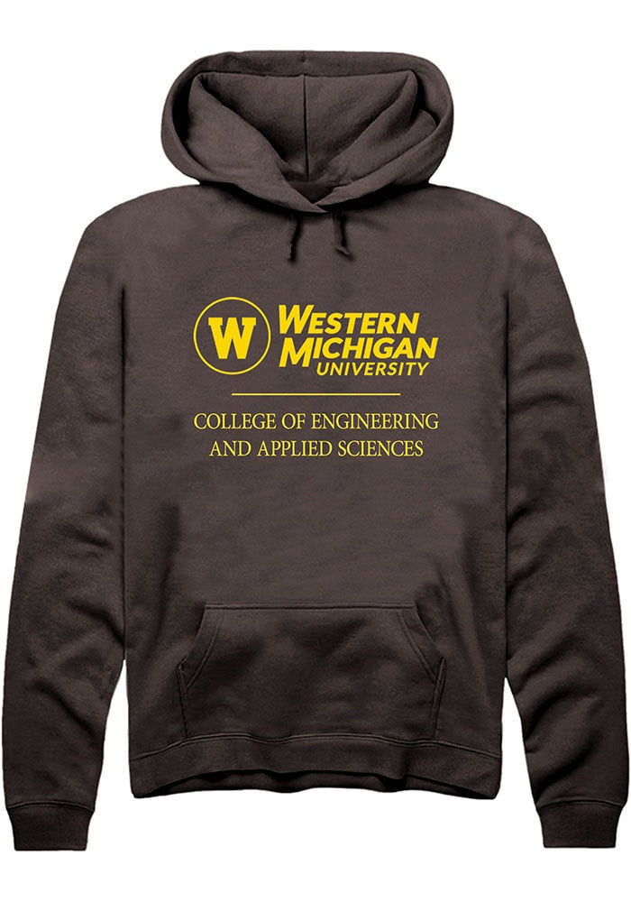 Western Michigan Broncos Mens Brown College of Engineering and Applied Sciences Logo Long Sleeve Hoodie