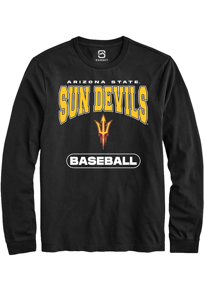Arizona State Sun Devils Black Baseball Long Sleeve T-Shirt
