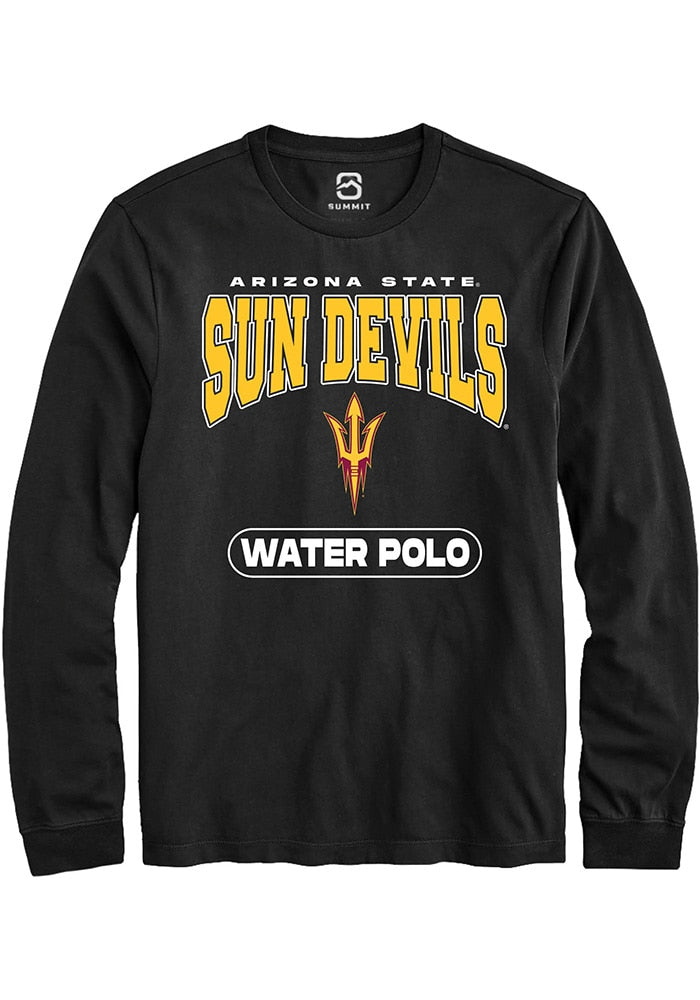 Arizona State Sun Devils Black Water Polo Long Sleeve T-Shirt