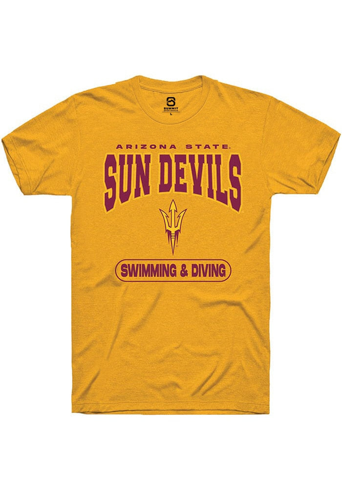 Arizona State Sun Devils Gold Swimming and Diving Short Sleeve T-Shirt