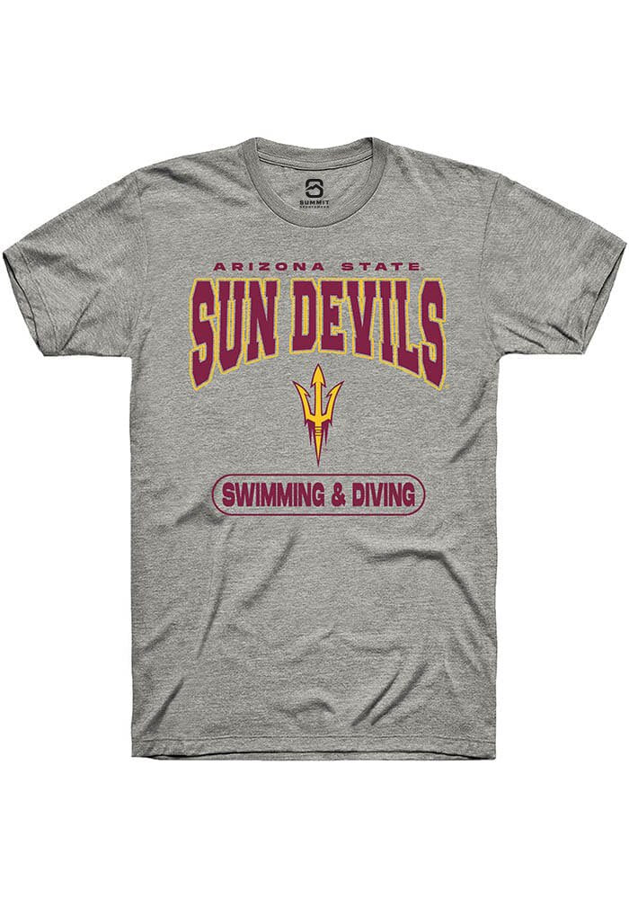 Arizona State Sun Devils Grey Swimming and Diving Short Sleeve T-Shirt