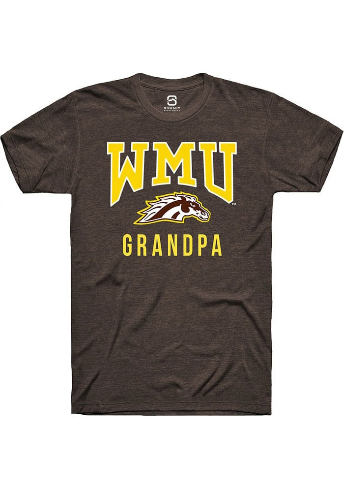 Western Michigan Broncos Brown Grandpa Short Sleeve T-Shirt