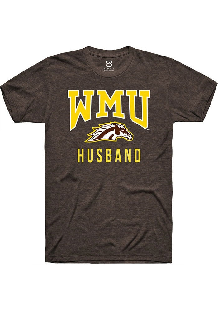 Western Michigan Broncos Brown Husband Short Sleeve T-Shirt