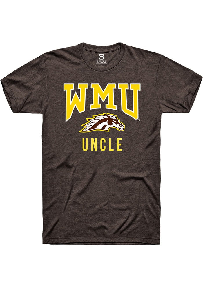 Western Michigan Broncos Brown Uncle Logo Short Sleeve T-Shirt
