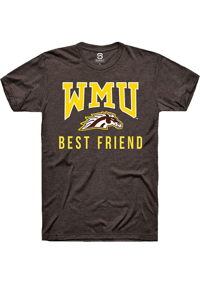 Western Michigan Broncos Brown Best Friend Logo Short Sleeve T-Shirt