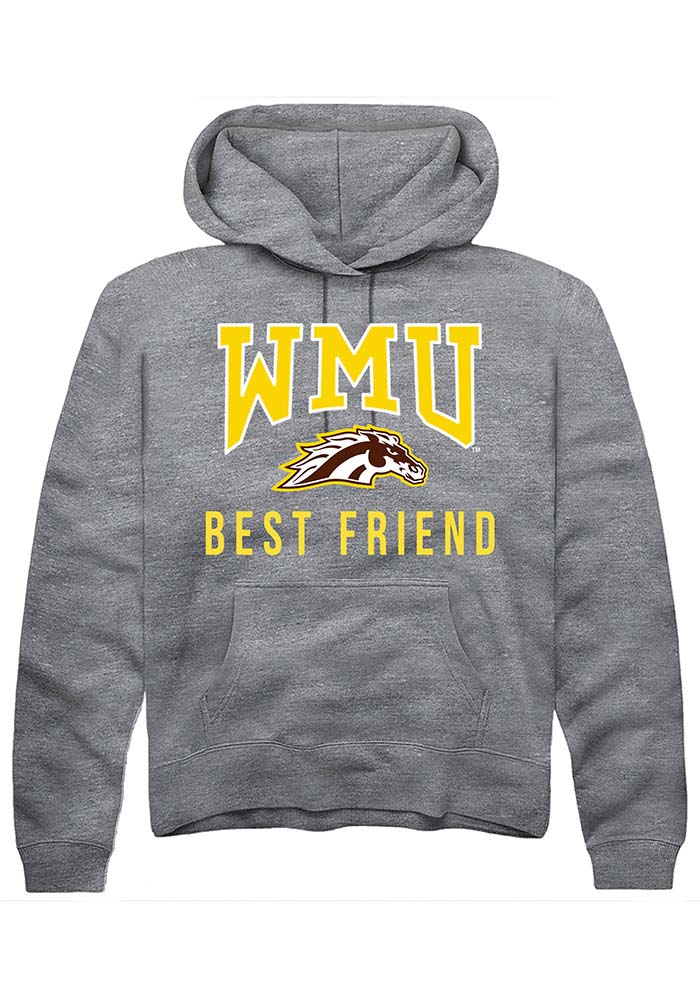 Western Michigan Broncos Mens Grey Best Friend Long Sleeve Hoodie