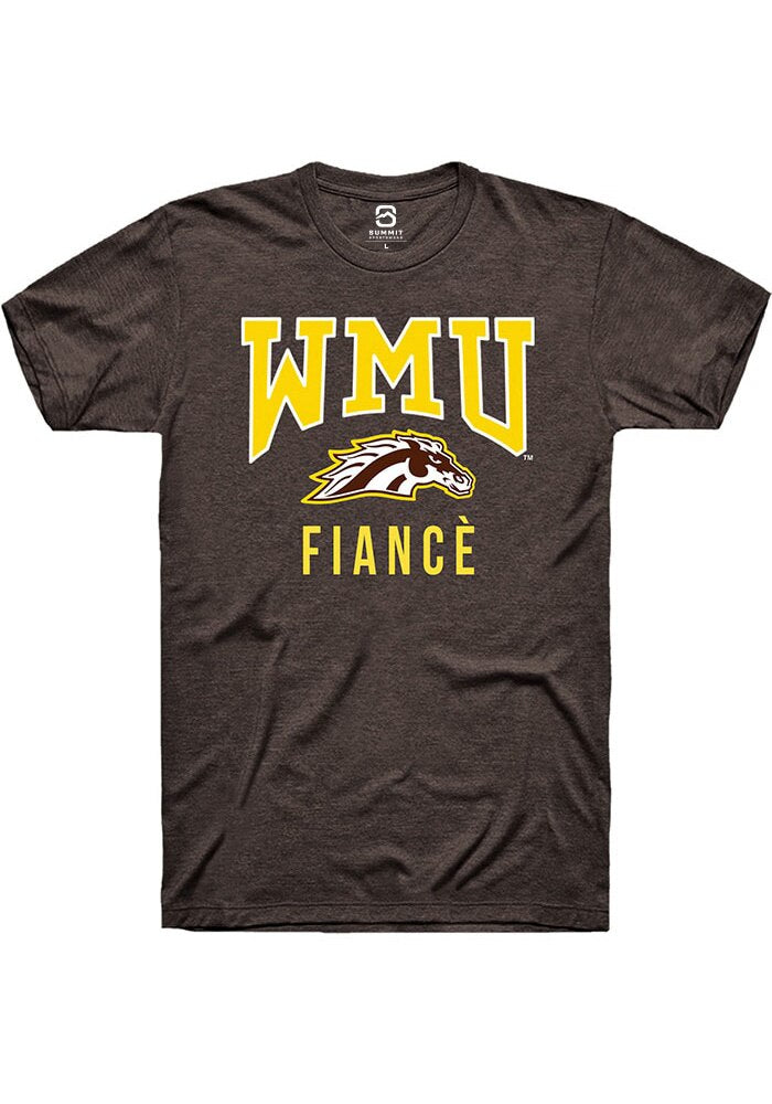Western Michigan Broncos Brown Fiance Logo Short Sleeve T-Shirt