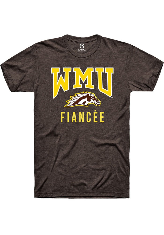 Western Michigan Broncos Brown Fiancee Logo Short Sleeve T-Shirt