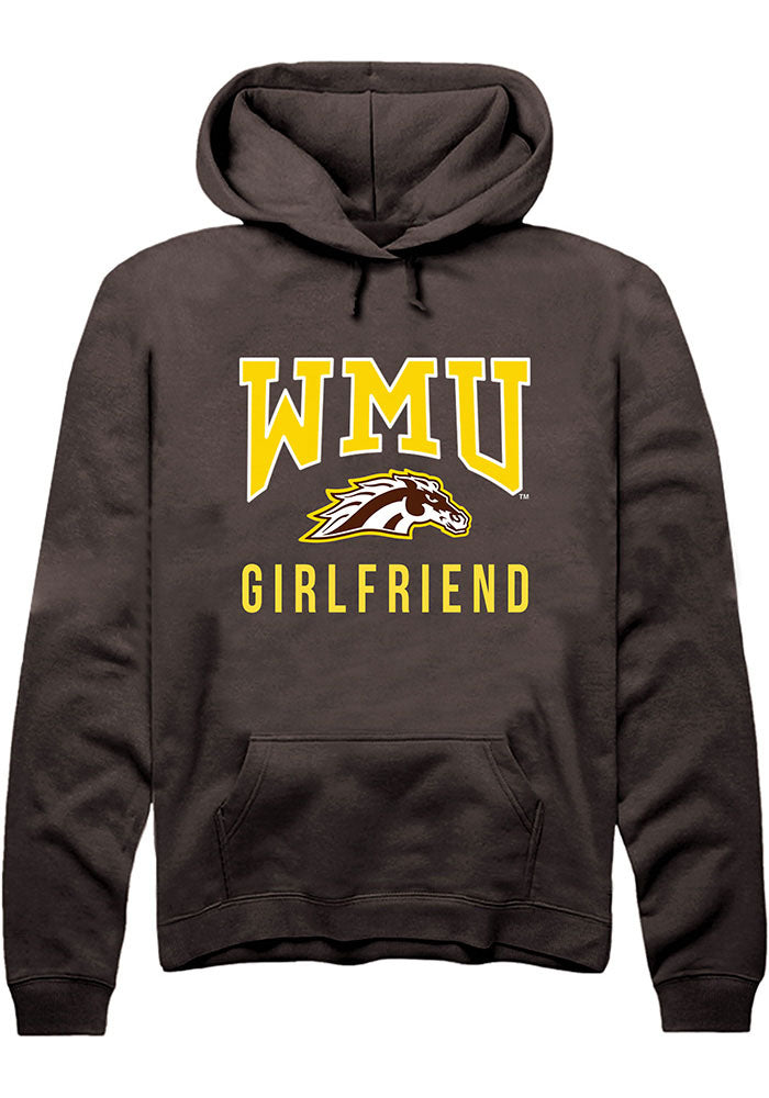 Western Michigan Broncos Mens Brown Girlfriend Long Sleeve Hoodie