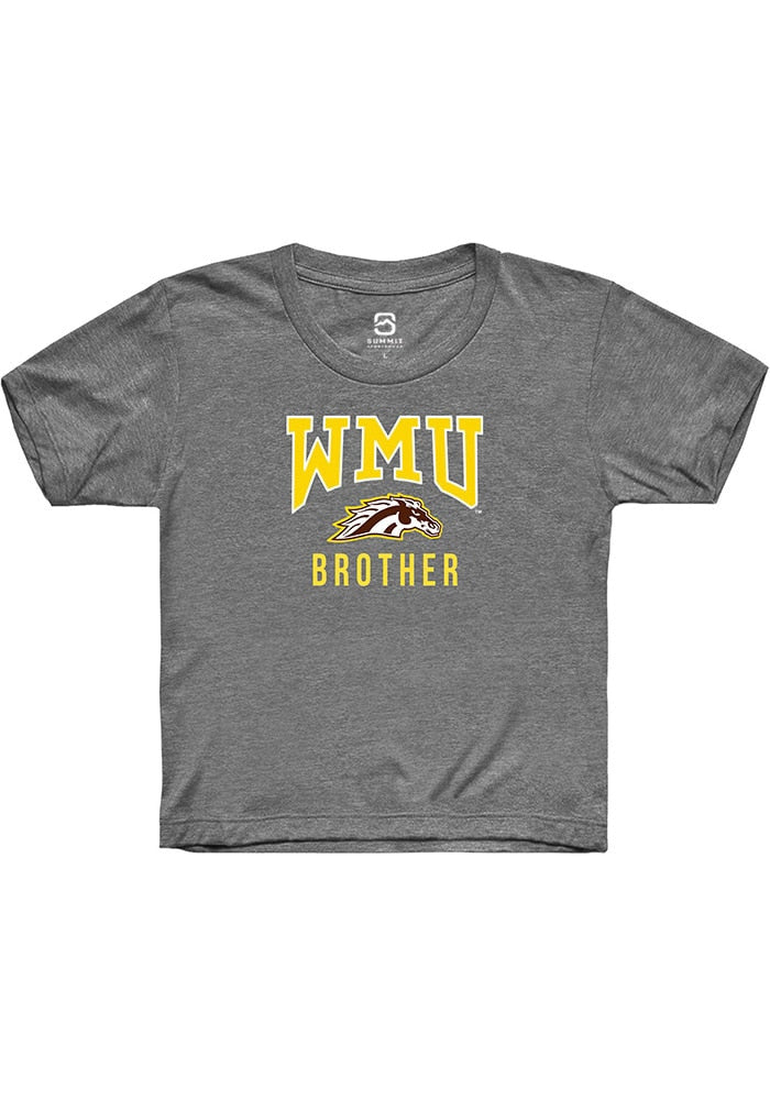 Western Michigan Broncos Youth Grey Brother Short Sleeve T-Shirt