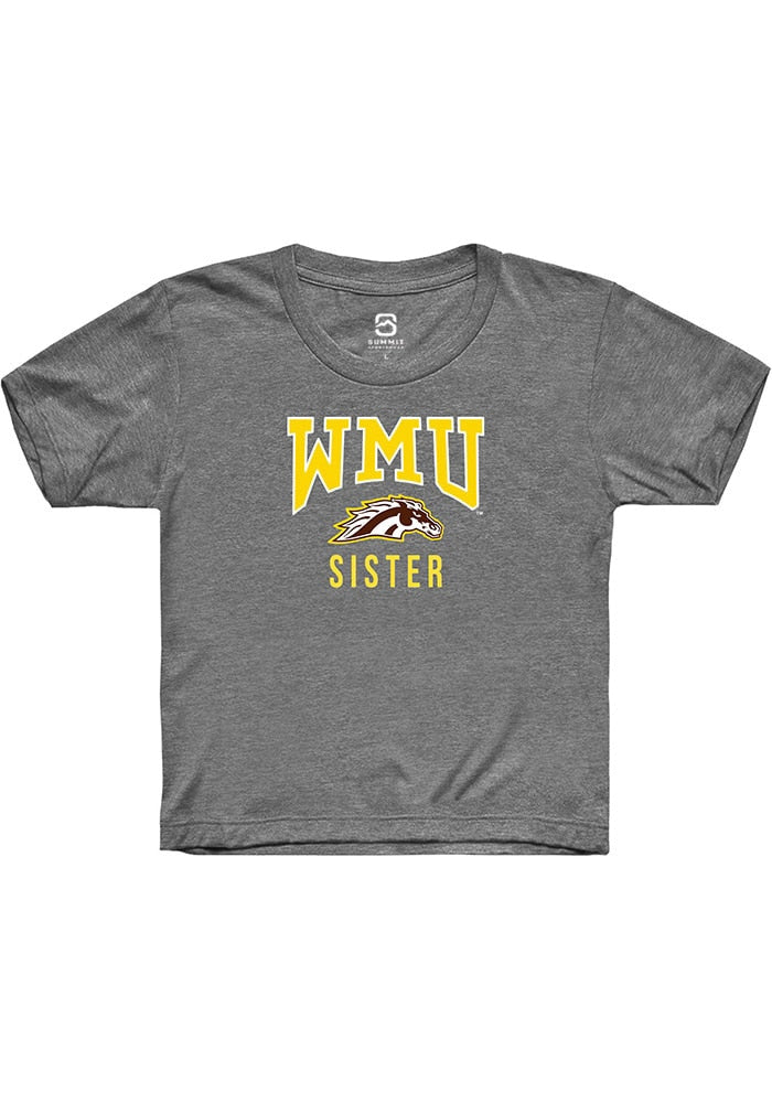 Western Michigan Broncos Youth Grey Sister Short Sleeve T-Shirt