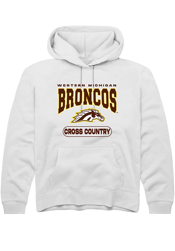 Western Michigan Broncos Youth White Cross Country Long Sleeve Hoodie