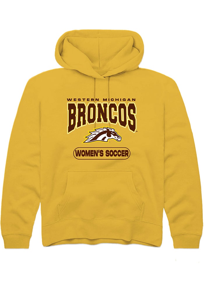 Western Michigan Broncos Youth Gold Womens Soccer Long Sleeve Hoodie