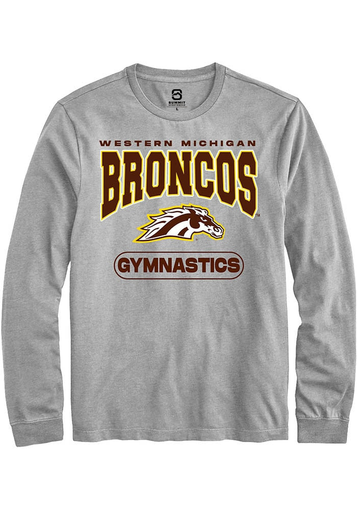 Western Michigan Broncos Grey Gymnastics Long Sleeve T-Shirt