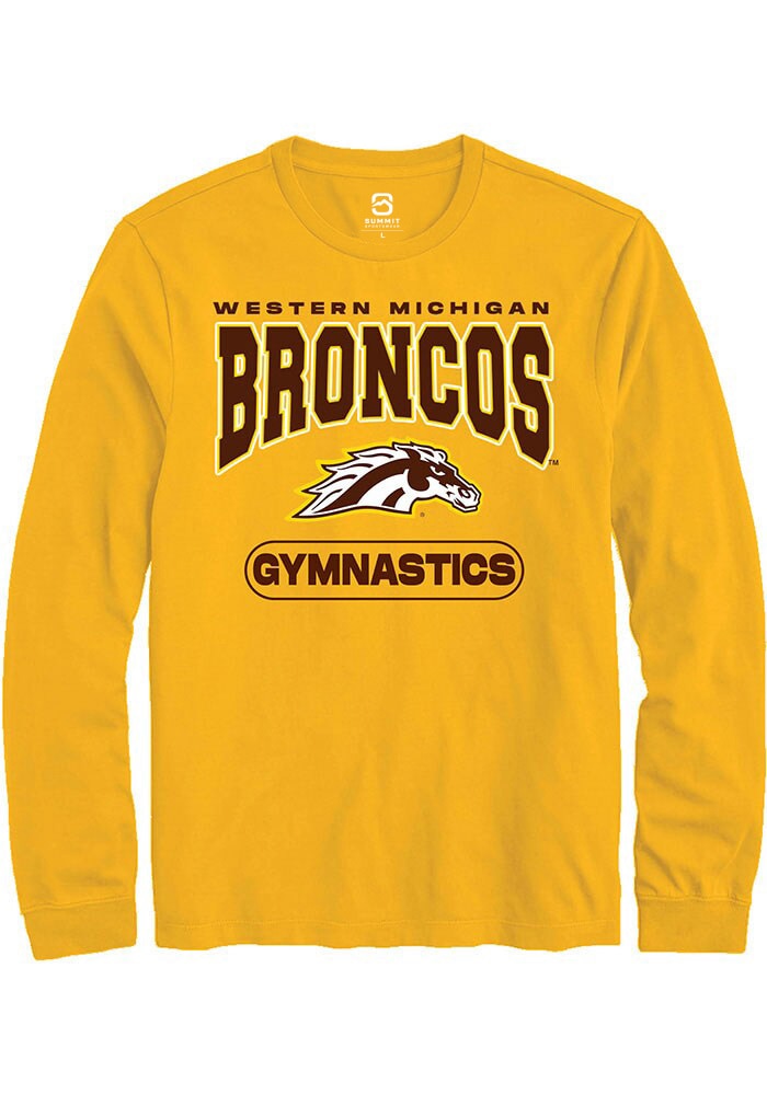 Western Michigan Broncos Gold Gymnastics Long Sleeve T-Shirt