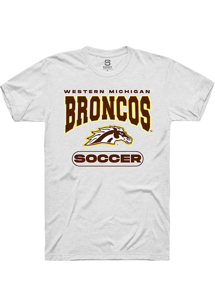 Western Michigan Broncos White Soccer Short Sleeve T-Shirt