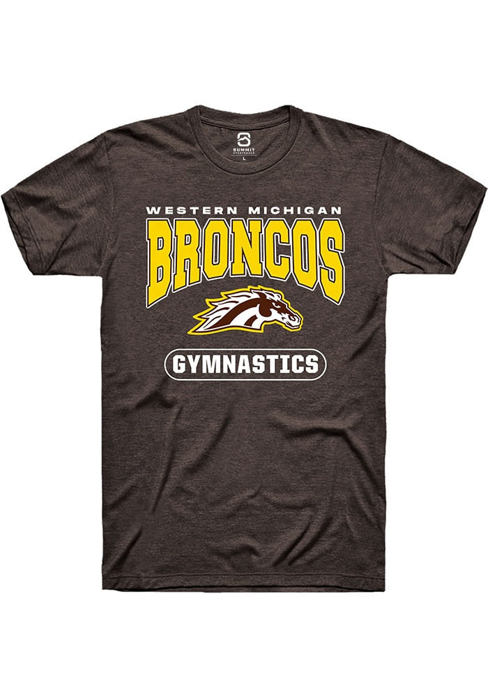 Western Michigan Broncos Brown Gymnastics Logo Short Sleeve T-Shirt