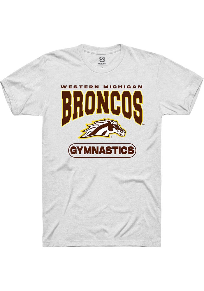 Western Michigan Broncos White Gymnastics Short Sleeve T-Shirt