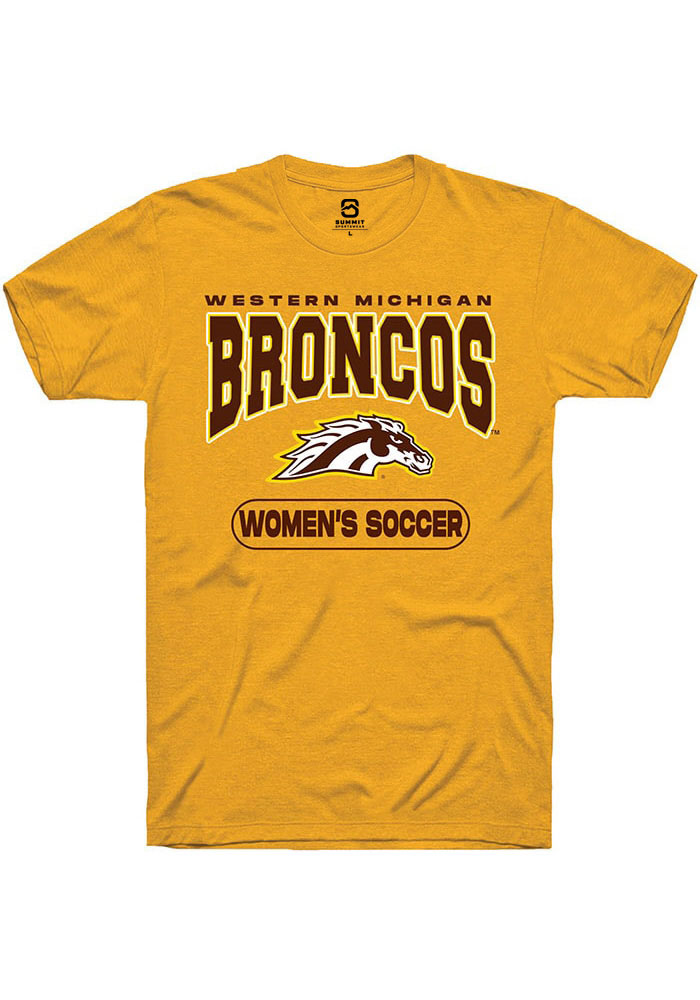 Western Michigan Broncos Gold Womens Soccer Short Sleeve T-Shirt