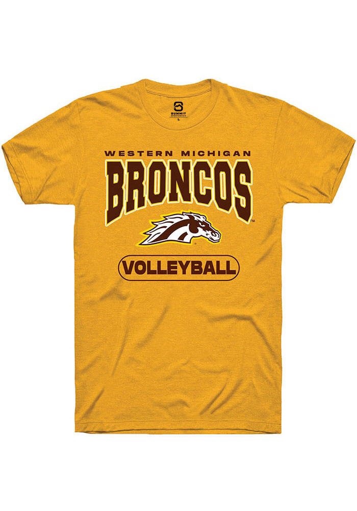 Western Michigan Broncos Gold Volleyball Short Sleeve T-Shirt