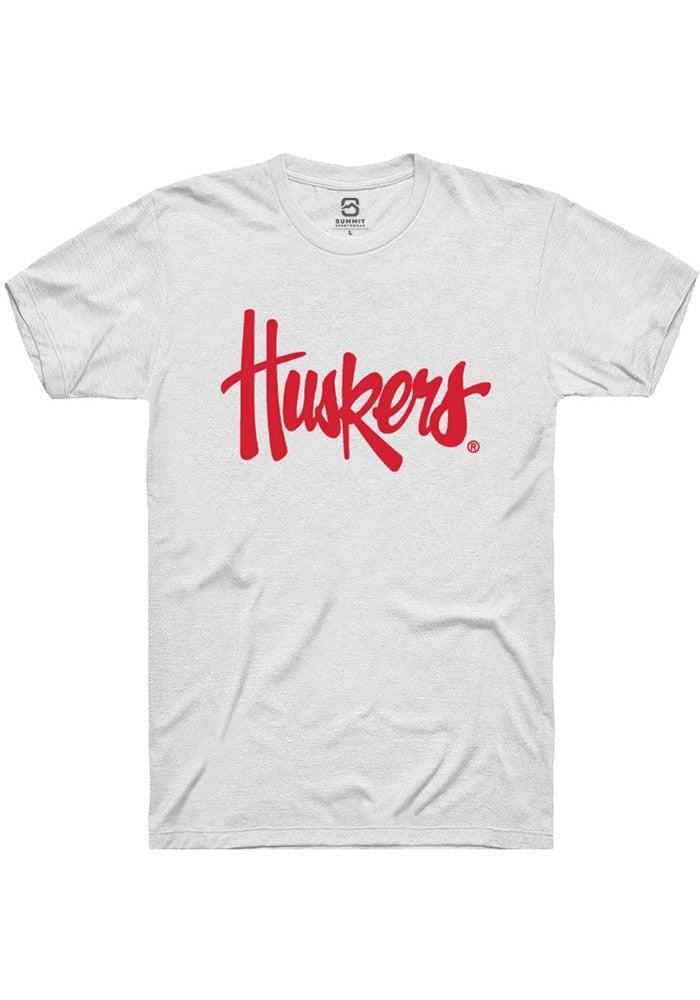 Nebraska Cornhuskers White Alt Logo Short Sleeve T-Shirt