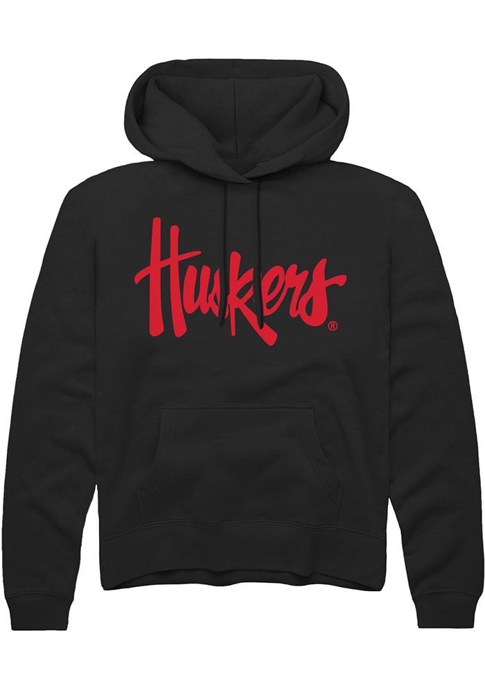 Nebraska Cornhuskers Mens Black Alt Logo Long Sleeve Hoodie