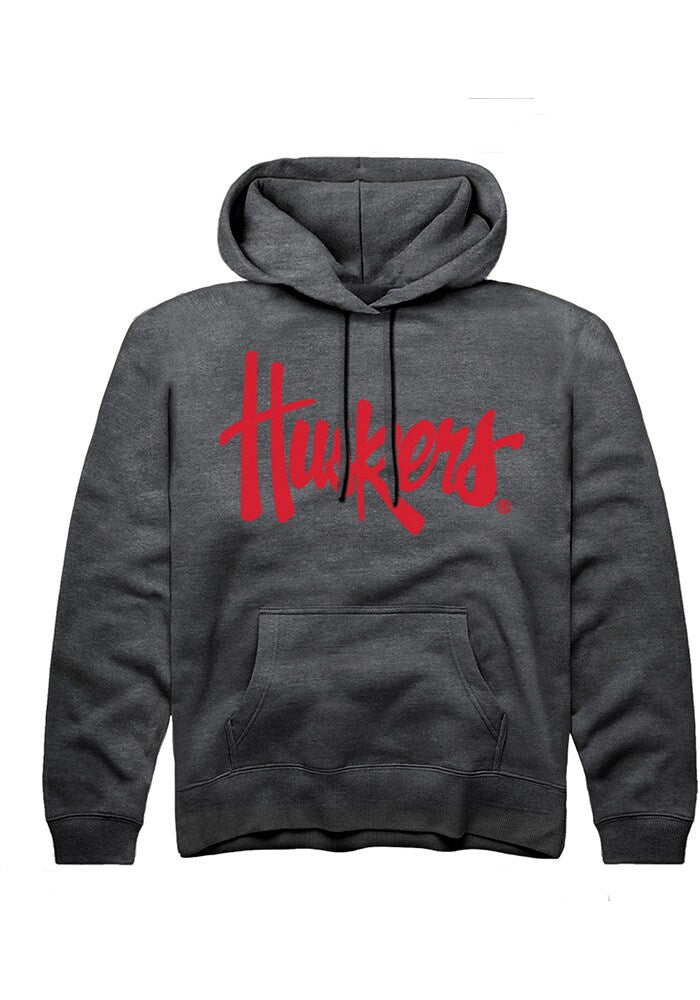 Nebraska Cornhuskers Youth Charcoal Alt Logo Long Sleeve Hoodie