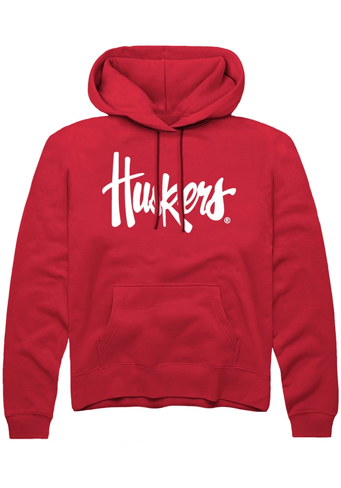 Nebraska Cornhuskers Mens Red Alt Logo Long Sleeve Hoodie