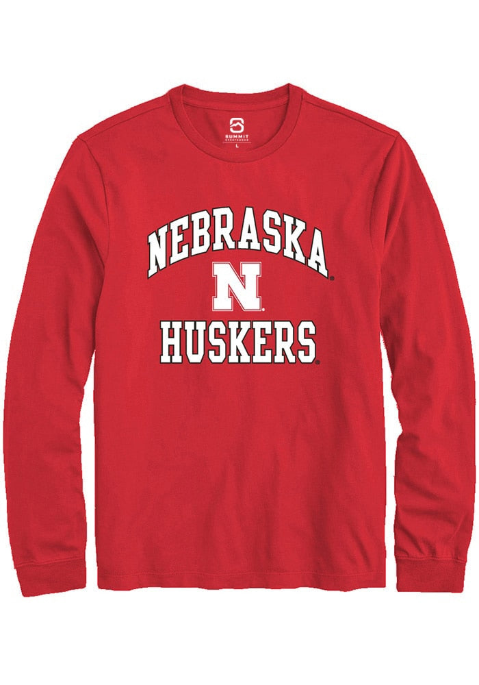 Nebraska Cornhuskers Red Number 1 Primary Long Sleeve T-Shirt
