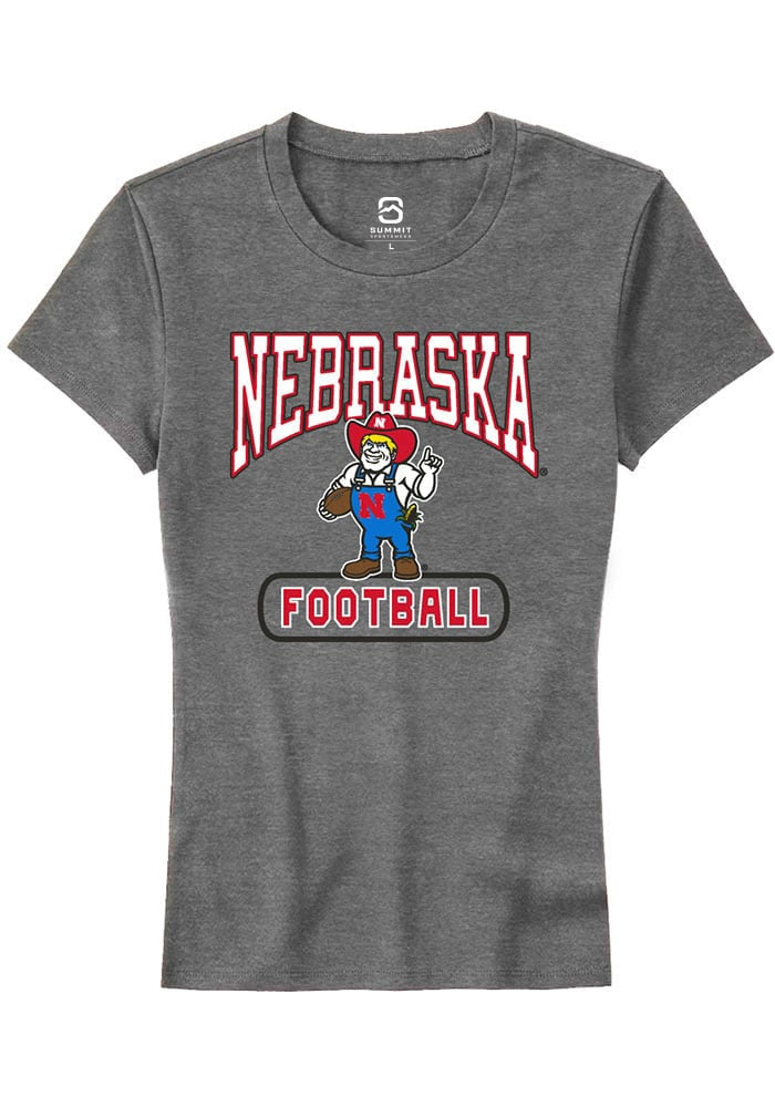 Nebraska Cornhuskers Womens Grey Herbie Pill Short Sleeve T-Shirt