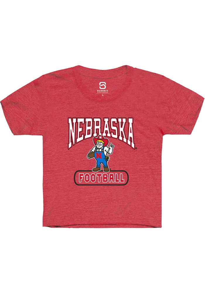 Nebraska Cornhuskers Youth Red Herbie Pill Short Sleeve T-Shirt
